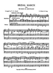 C. Hubert Parry: Bridal March (Birds Of Aristophanes) For Organ