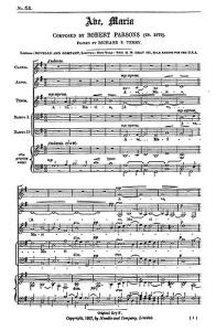 Robert Parsons: Ave Maria