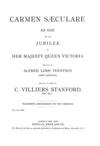C.V. Stanford: Carmen Saeculare