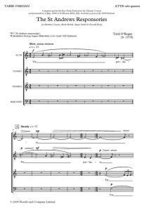 Tarik O'Regan: The St Andrews Responsories