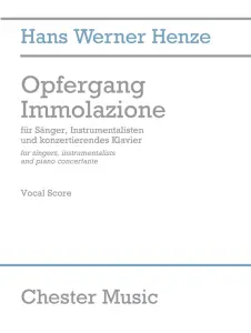 Hans Werner Henze: Opfergang Immolazione (Vocal Score)