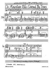 Judith Weir: Ox Mountain Was Covered By Trees (Vocal Score)