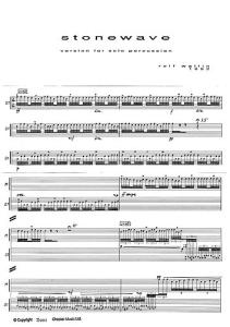 Rolf Wallin: Stonewave For Solo Percussion (Score)