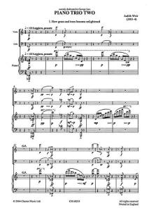 Judith Weir: Piano Trio Two (Piano Score)