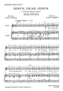 Lloyd Webber, Ws Jesus Dear Jesus Unison (U77)