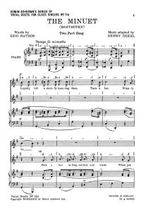 Beethoven: The Minuet (2 Part/Piano) Arr. Geehl