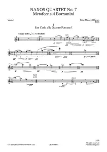 Peter Maxwell Davies: Naxos Quartet No.7 (Parts)