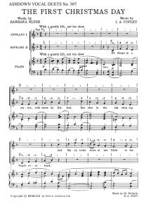 Copley, I First Christmas Day, The 2-pt(Ss)/Pf