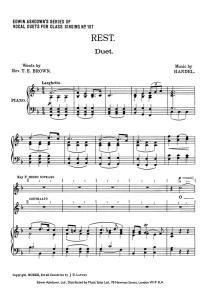 Handel, Gf Rest 2pt/Piano