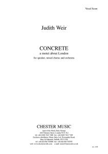 Judith Weir: Concrete - A Motet About London (Vocal Score)