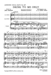 Trad Drink To Me Only 2pt/Piano