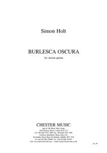 Simon Holt: Burlesca Oscura (Score)