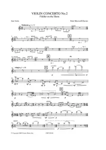 Peter Maxwell Davies: Violin Concerto No.2 (Solo Violin Part)