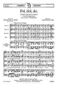 Armstrong Gibbs Fol, Dol, Do Ttbb (Unaccompanied)