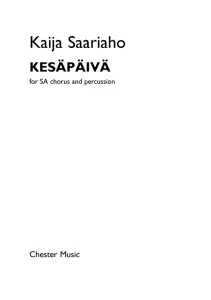 Kaija Saariaho: Kes&auml;p&auml;iv&auml;