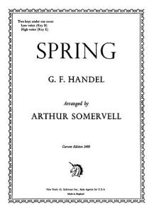 Handel, Gf Spring (D+e) Voice/Piano