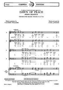 Jenkins Dawn Of Peace Satb
