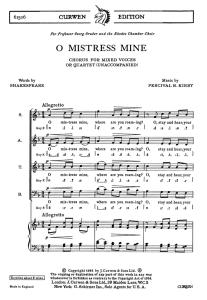 Kirby O Mistress Mine Satb