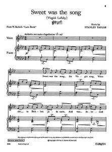Taylor Sweet Was The Song V/P