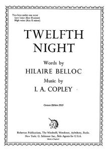 Copley Twelfth Night Vce Piano