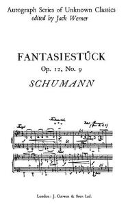 Schumann, R Fantasiestuck Op12 No9 Piano