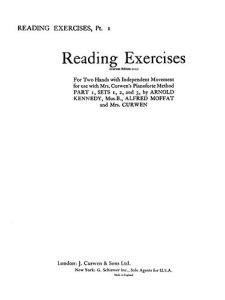 Mrs Curwen's Pianoforte Method 1st Reading Exercises