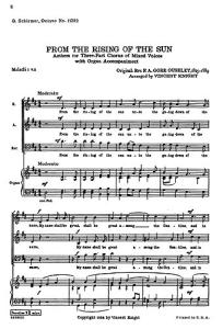F.A. Gore Ouseley: From The Rising Of The Sun (SAB)