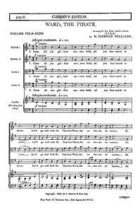 Ralph Vaughan Williams: Ward The Pirate (TTBB)