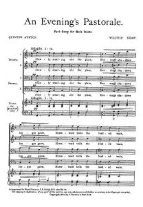 Wilfred Shaw: An Evening's Pastorale (TTBB)
