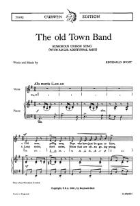 Hunt, R The Old Town Band Unison Piano