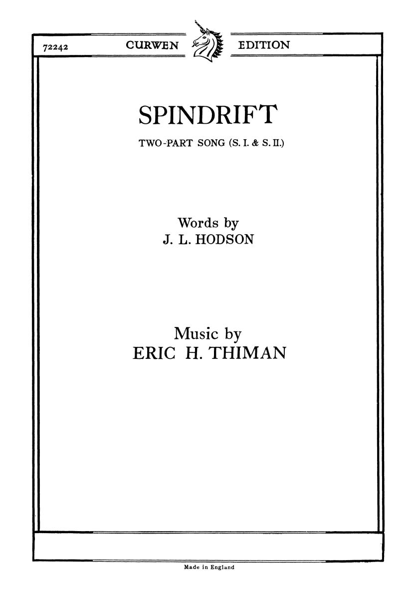 Eric Thiman: Spindrift