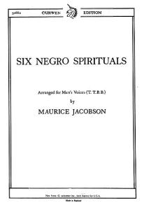 Jacobson, M Six Negro Spirituals Ttbb