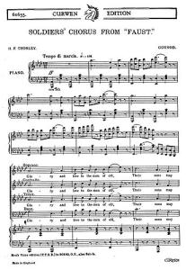 Gound Soldiers Chorus Faust Satb