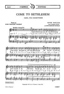 Warlock, P Come To Bethlehem Unison