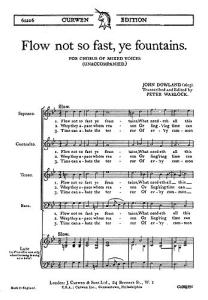 Dowland Flow Not So Fast Satb