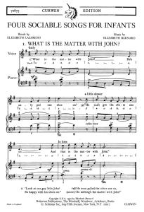 Barnard, E Four Sociable Songs For Infants Unison