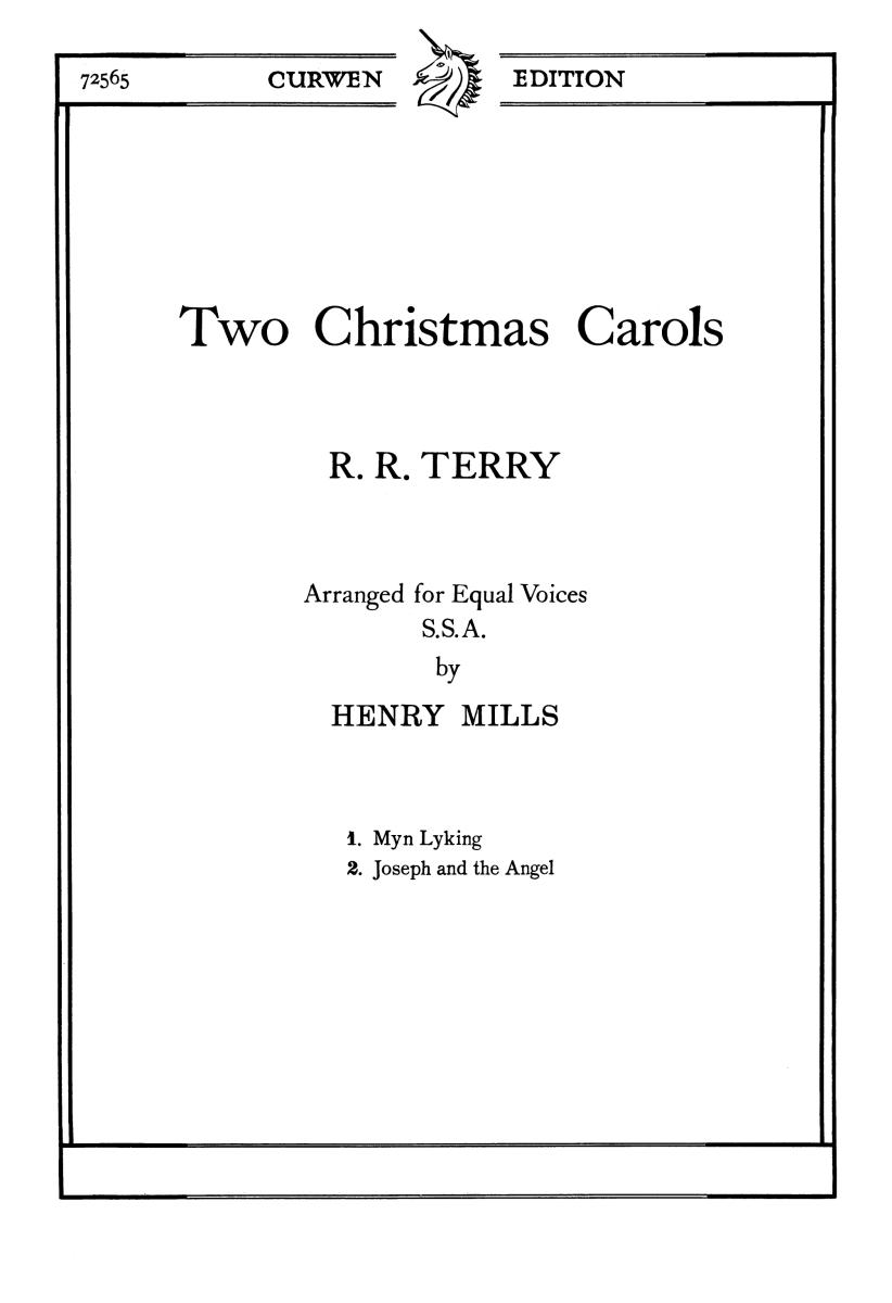 Terry, Rr Two Christmas Carols Ssa