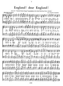 Martin England! Dear England! Satb