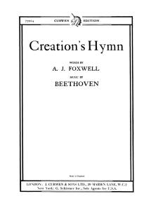 Beethoven Creations Hymn Unison