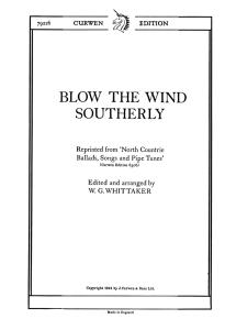 Whittaker, W Blow The Wind Southerly Unison