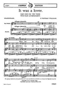 Vaughan Williams: It Was A Lover (2 Part)