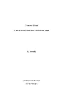 Jo Kondo: Contour Lines - Score
