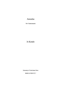Jo Kondo: Aesculus