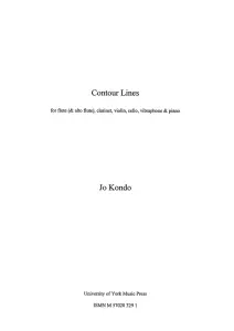 Jo Kondo: Contour Lines - Score
