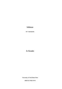 Jo Kondo: Isthmus