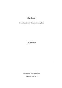Jo Kondo: Gardenia (Score)