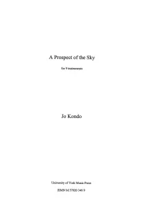 Jo Kondo: A Prospect Of The Sky