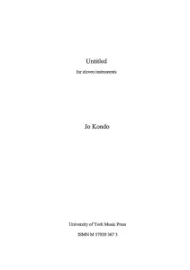 Jo Kondo: Untitled