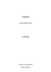 Jo Kondo: Aquarelle