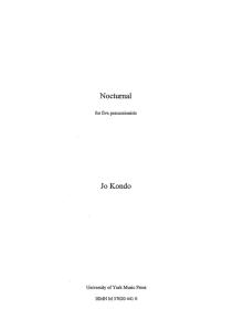 Jo Kondo: Nocturnal (Score)